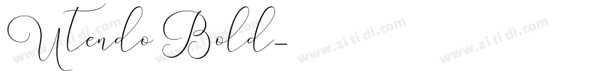 Utendo Bold字体转换